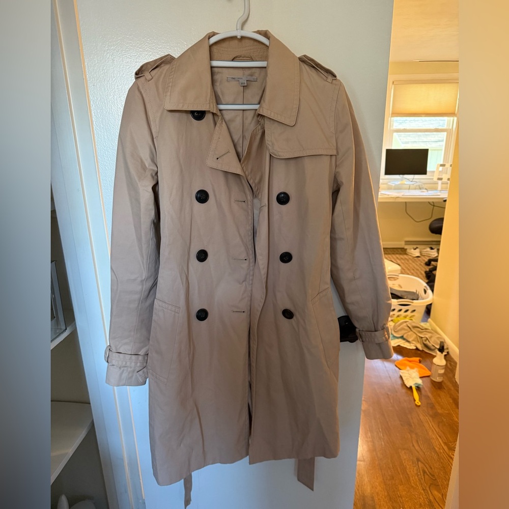 GAP Double-Breasted Tan Trench Coat